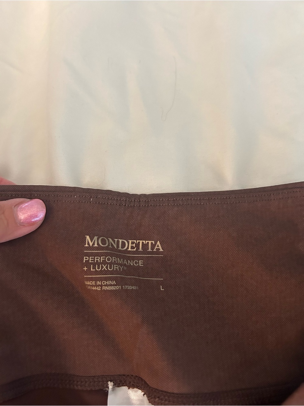 Mondetta Brown High-Rise Leggings size large - Picture 2 of 3